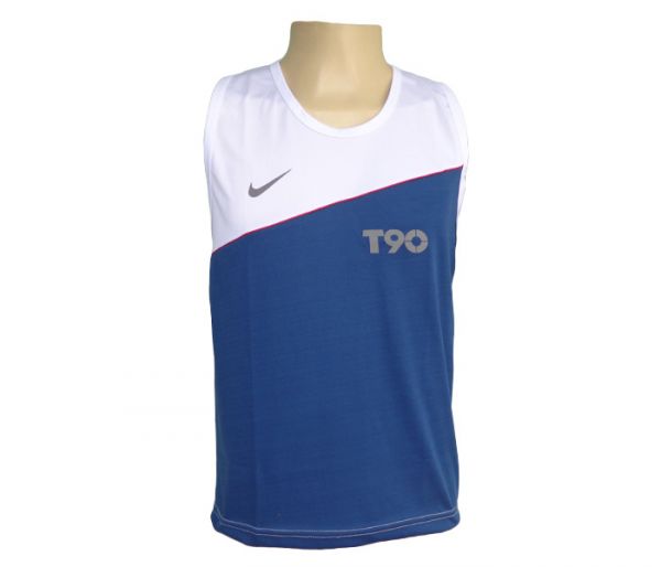 Camisa Regata Nike Dri Fit Branco e Azul