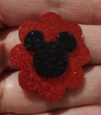 Boton Vermelho Mickey Preto (60 adesivos)