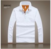 Camisa Polo Manga Longa Branca