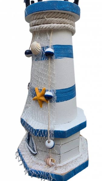 Adorno Enfeite Decorativo de Madeira Farol 30 cm - MAD-5067