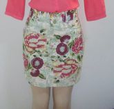 Saias de Brim Estampada