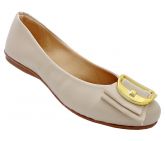 Sapatilha Feminina Ficare Creme MOD:12545 [Original]
