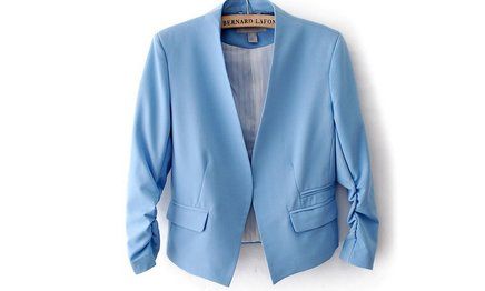 Blazer Curto Azul Claro
