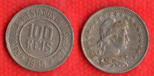 V089-6 - 100 Réis 1935 - Tiragem 3.442.000