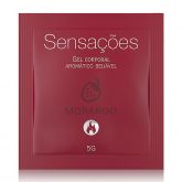 Gel Comestível Sensações Morango Hot - Sachê 5g