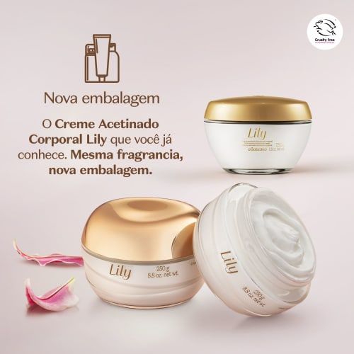 O BOTICÁRIO,CREME ACETINADO HIDRATANTE E DESODORANTE CORPORAL LILY-250 ML
