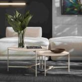 Jogo Mesas Centro Prisma Off White EJ Moveis
