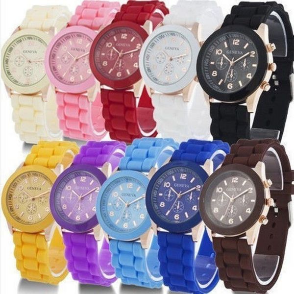 Relógio Feminino Geneva Pulseira Silicone - Varias Cores