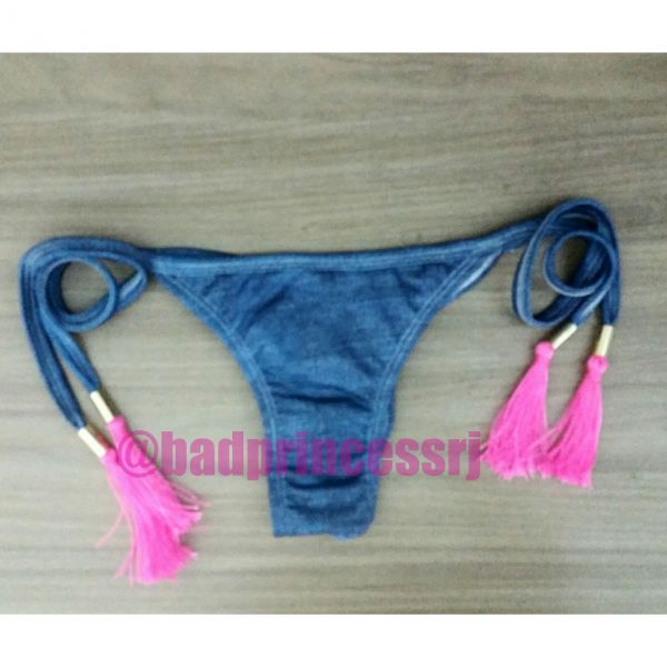 #005 Calcinha jeans fake