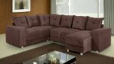 Conj Estofado 5070 Canto 7Lgs Chaise Veludo Marrom 03 Diviminas