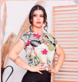 Blusa feminina em tecido viscose