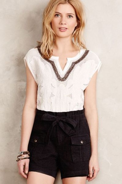 Embroidered Lace Tee