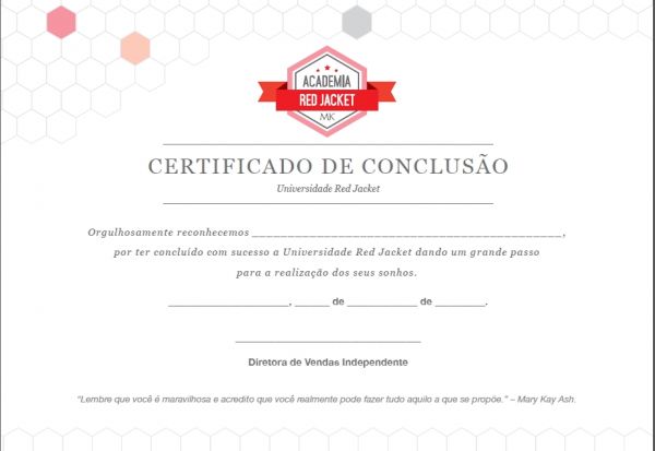 Certificado RED JACKET