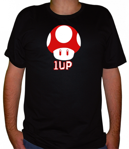 camiseta Super Mario - 1UP vida