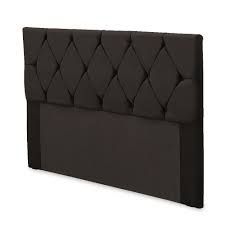 Cabeceira Casal Bia 140 Veludo Suede Preto SR Cabec