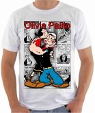 Camiseta Popeye e Olivia Palito HQ e desenhos animados