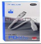 Cabo de Dados Tipo C + Tipo C 60W 20V 3A 1M LE-886 - It-Blue