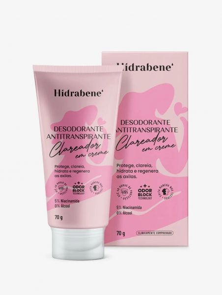 DESODORANTE ANTITRANSPIRANTE CLAREADOR EM CREME - HIDRABENE