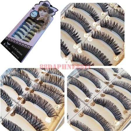 Caixa com 10 pares de cílios postiços nº1
