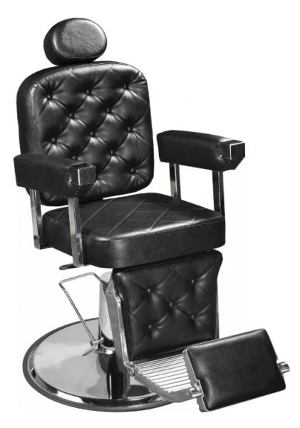 Cadeira Para Barbeiro Reclinável Dubai Barber Pé Duplo Marri