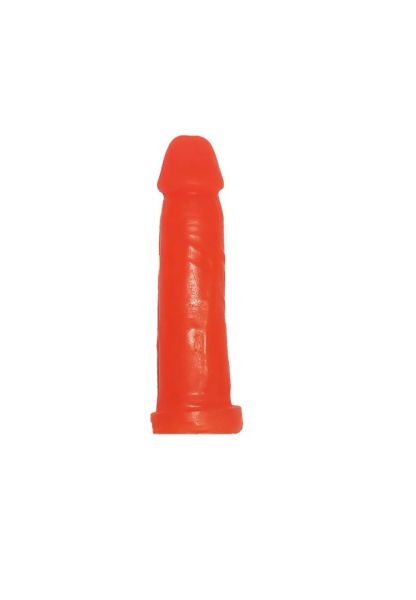 Garanhão Prótese Realística Maciça 17,2 x 4 cm Prazer e Cia Laranja Normal