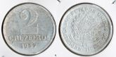 BX279/3 - 2 Cruzeiros 1957 - 194.000 - ESCASSA - Aluminio