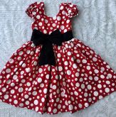 Vestido Vermelho com Bolinhas Brancas