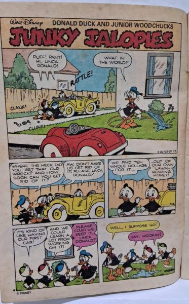 Gibi em inglês Pato Donald 01 Abril 1990 Junky Jalopies