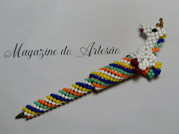 Caneta Decorada Unicórnio