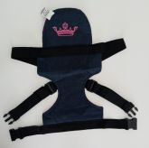 Canguru Bebe Sling Jeans Coroa Rosa
