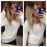 Blusa tricô com bolso