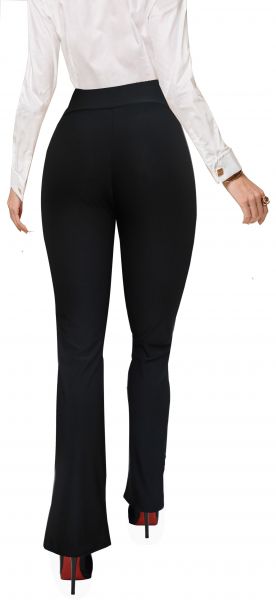 calça flare ou reta (GG-46) preta gramatura média 320