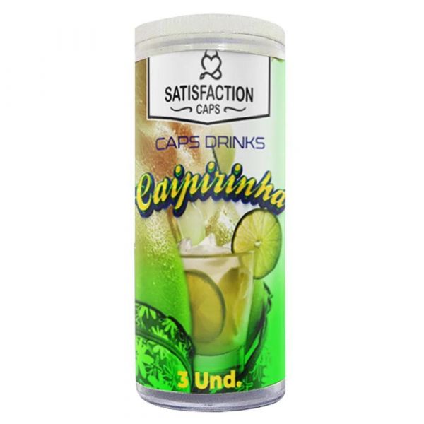 CAPS DRINK CAIPIRINHA BOLINHAS EM CÁPSULA 3 UNIDADES SATISFACTION CAPS