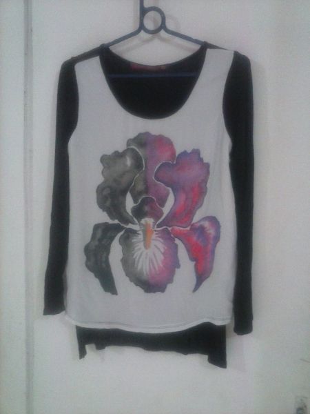 blusa de poliester e elastano