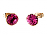 Brincos Cristal Roxo Cod 103.