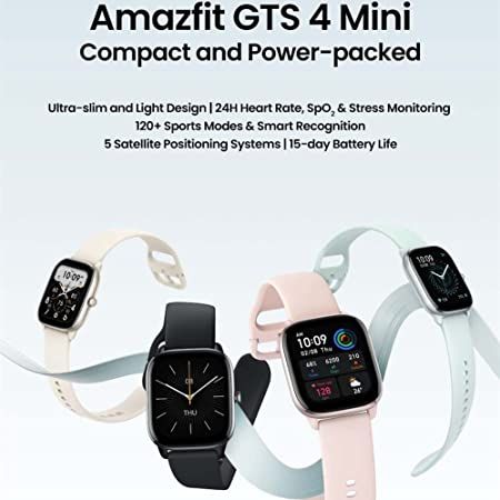 Novo Amazfit GTS 4 Mini Smartwatch 24H Frequência Cardíaca 120 Modos Esportivos Relógio Inteligente