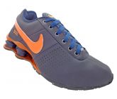 Tênis Nike Shox Deliver Azul Marinho e Laranja MOD:13351