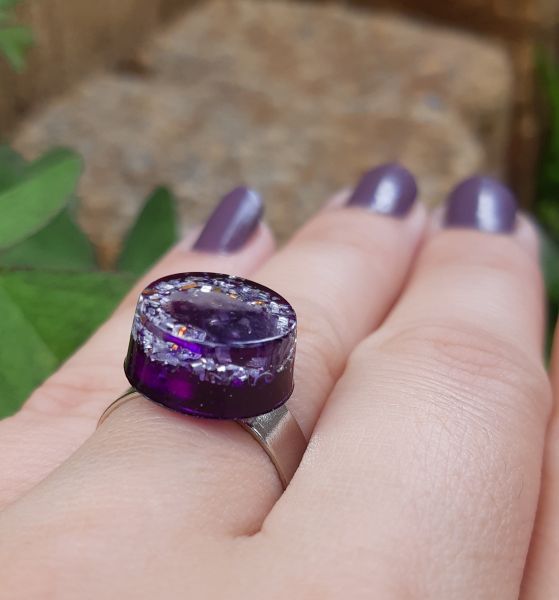 81290 - Anel Chakra Coronário - Ametista