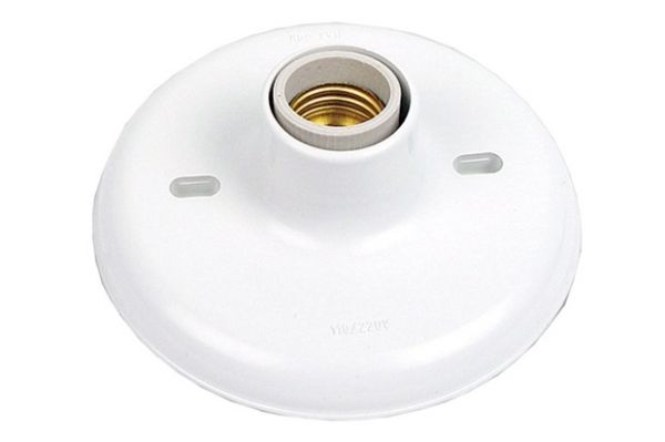 PLAFONIER BRANCO SOQUETE PORCELANA 100W ILUMI