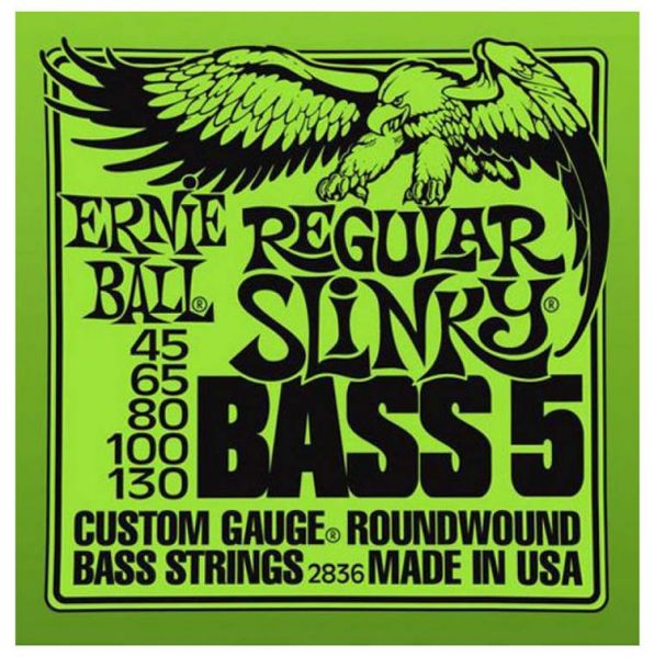 ENCORDOAMENTO P/ BAIXO 5 CORDAS ERNIE BALL 2836 REGULAR SLINKY (.045-.130)
