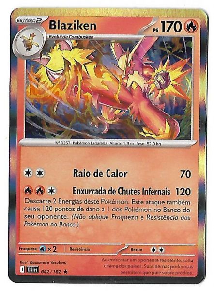 Pokemon Blaziken Holofoil Escarlate e Violeta Rivais Predestinados