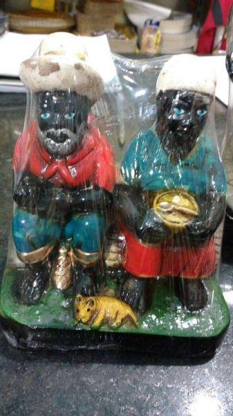 casal de pretos-velhos 20cm