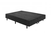 Base Queen Bipartida 2x 79x198x38 Corino Preto SR Movelaria