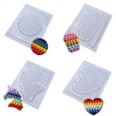 Kit de Formas de acetato simples Pop it para chocolate