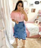 Saia Jeans com Lycra 38 Código 002