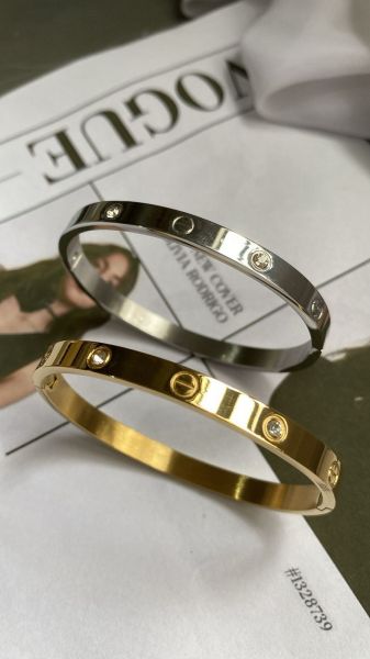 *bracelete inspiração Cartier c/ pedrinhas de aço inoxidável*