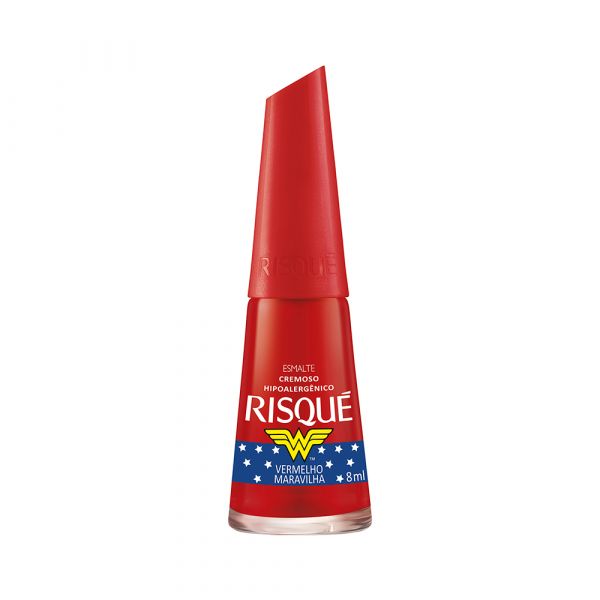 Esmalte Risqué Mulher Maravilha 8 ml Vermelho Maravilha