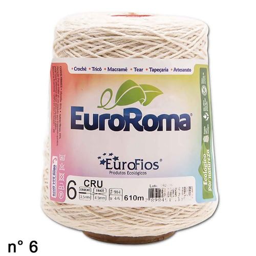 Barbante EuroRoma CRU N°6 - 600g