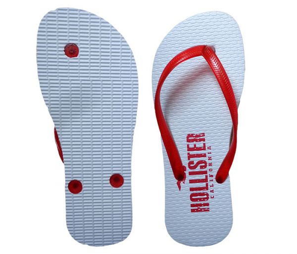 Chinelo Feminino Hollister Branco