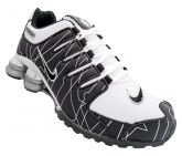 Tênis Nike Shox NZ Preto e Branco Cromado